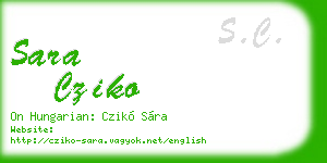 sara cziko business card